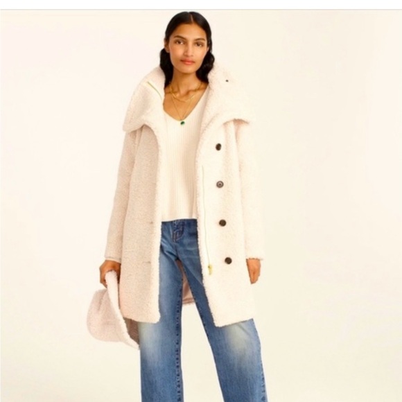 J. Crew Jackets & Blazers - J Crew villa sherpa coat! Size 8 petite